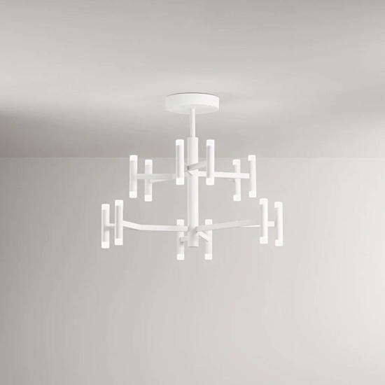 Perenz candles plafoniera moderna bianca led 3000k design