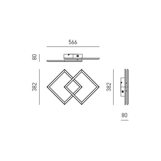 Gea luce afrodite applique da parete led 28w 3000k colore oro