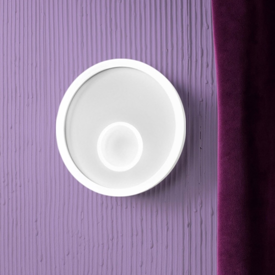 Gea luce melania plafoniera moderna led 50w 4000k tonda per salotto