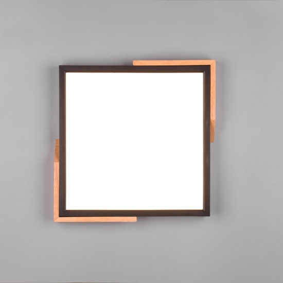 Plafoniera per cucina moderna nero legno led 20w 3000k dimmerabile