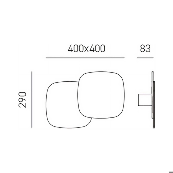 Gea luce step applique da parete led 40w 3000k design minimal