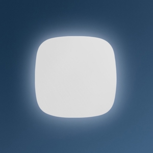 Gea luce step plafoniera moderna led 60w 3000k quadrata bianca