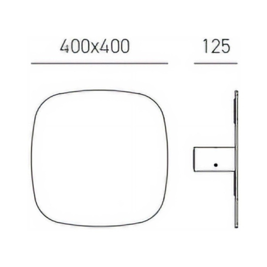 Gea luce step applique da parete di design led 45w 3000k quadrata