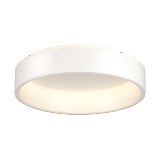 Eglo marghera plafoniera led 34w 3000k dimmerabile rotonda bianca moderna