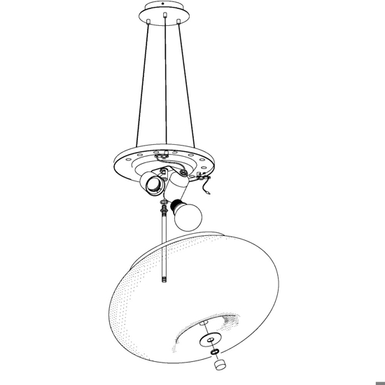 Optica eglo lampadario moderno sfera vetro bianco bombato