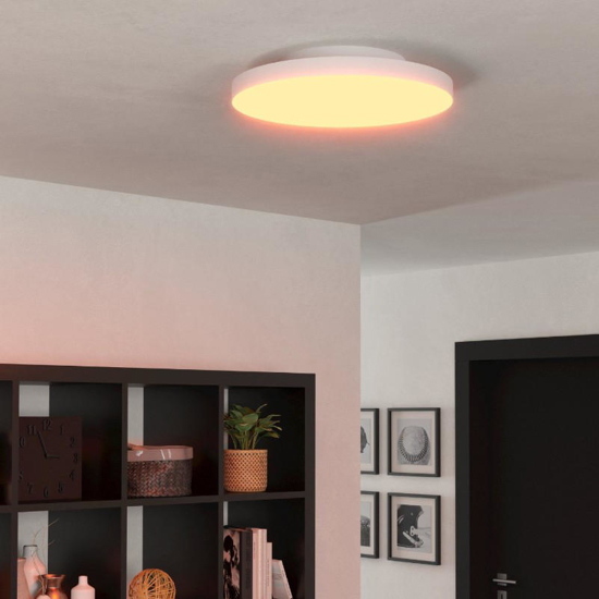 Turcona eglo plafoniera rotonda led bianca smart led rg dimmerabile tramite app