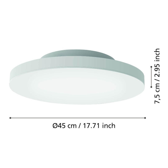 Turcona eglo plafoniera rotonda led bianca smart led rg dimmerabile tramite app