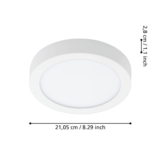 Eglo fueva plafoniera per bagno led tonda ip44 smart home