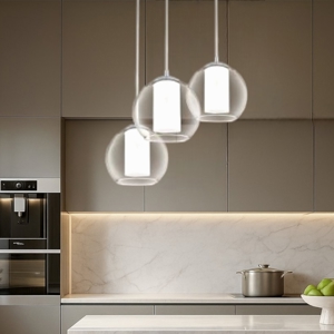 Lampadario per camera da letto sfere vetro a cascata bolsano eglo