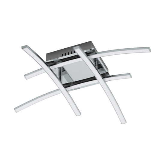 Eglo nevado plafoniera cromata led 3000k 20w design moderna