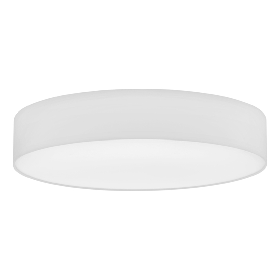 Plafoniera moderna tessuto bianco rotonda pasteri eglo