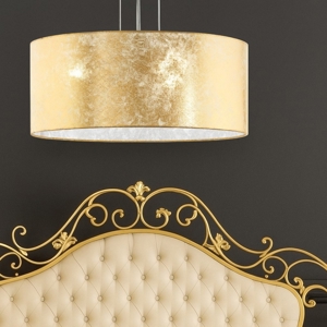 Lampadario stanza da letto classica cilindro oro viserbella eglo