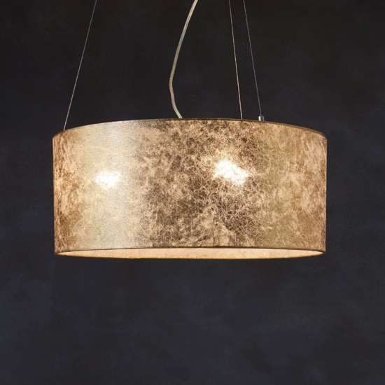 Lampadario stanza da letto classica cilindro oro viserbella eglo