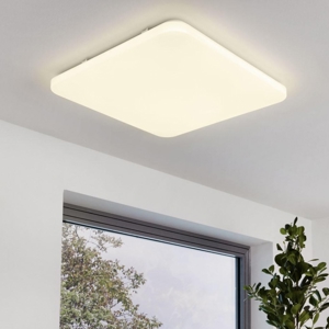 Eglo frania plafoniera led 11w 3000k bianca effetto cristalli