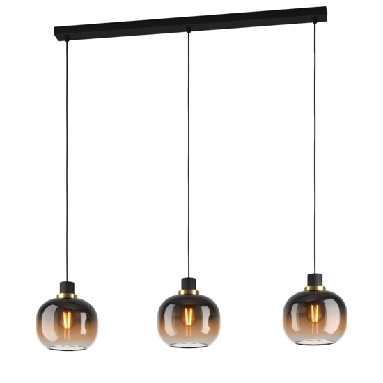Eglo lampadario moderno vetri marrone per soggiorno oilella