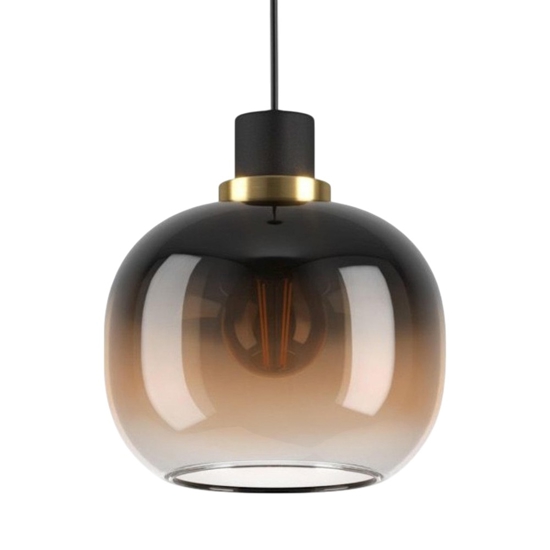 Eglo lampadario moderno vetri marrone per soggiorno oilella