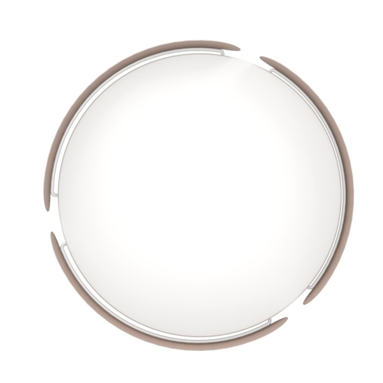 Eglo valcasotto plafoniera tortora rotonda led 24w 3000k design moderna