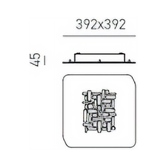 Gea luce pixel applique da parete led 25w 3000k nera design orientale