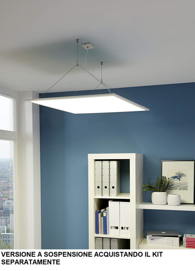 Salobrena eglo plafoniera per cucina led 21w rgb 45x45 quadrata dimmerabile