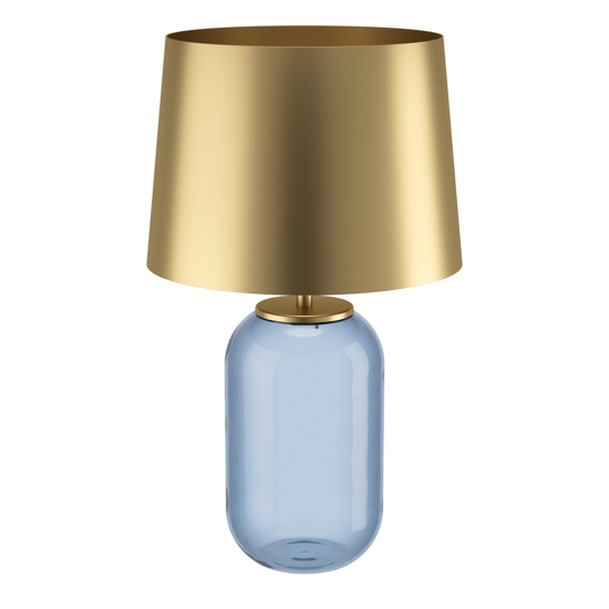 Lampada da tavolo in vetro ottanio per salotto cuite eglo