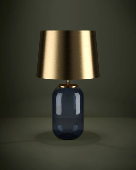 Lampada da tavolo in vetro ottanio per salotto cuite eglo
