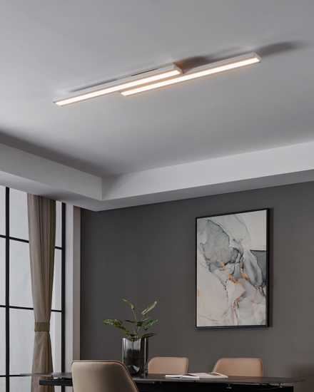 Plafoniera bianca led 21w rgb dimmerabile app moderna eglo saliteras