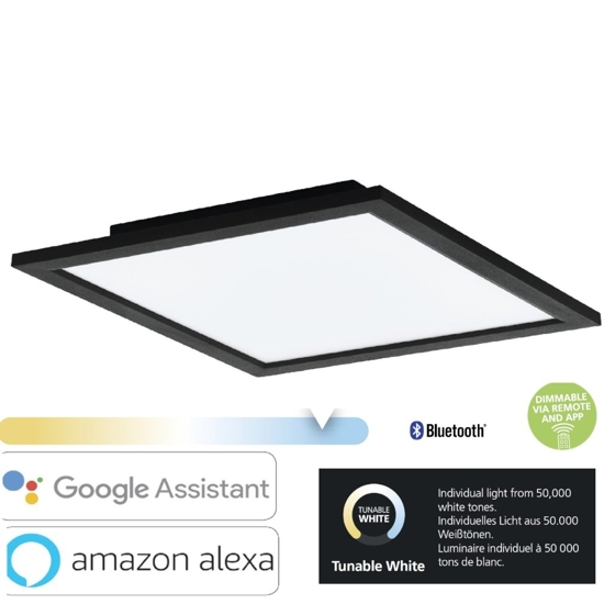 Salobrena eglo plafoniera per cucina led 15w tricolor bluetooth