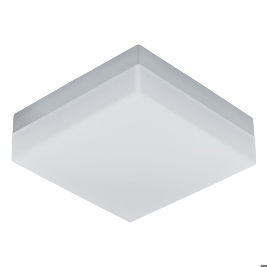 Eglo sonella plafoniera da esterno quadrata led 8w 3000k bianca
