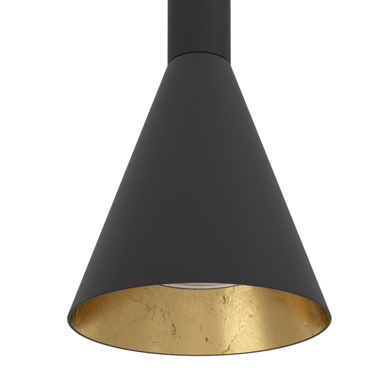 Lampadario da cucina nero oro 4 luci cortaderas eglo