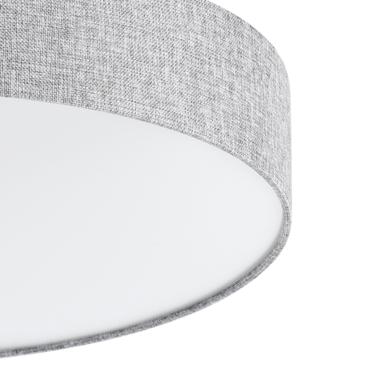 Plafoniera led 40w per camera da letto rotonda grigio dimmerabile eglo romao