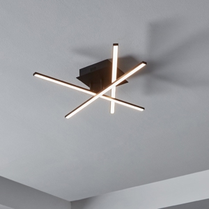Plafoniera design moderna nera 13w 3000k eglo lasana