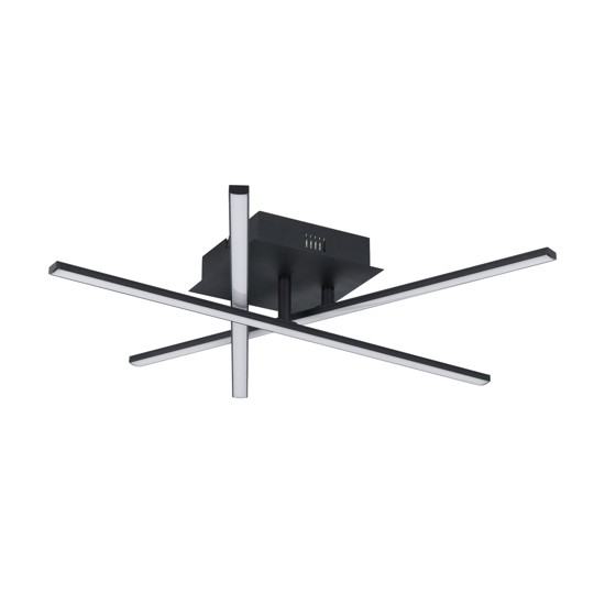 Plafoniera design moderna nera 13w 3000k eglo lasana