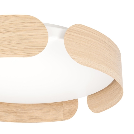 Valcasotto eglo plafoniera moderna effetto legno led 24w 3000k rotonda