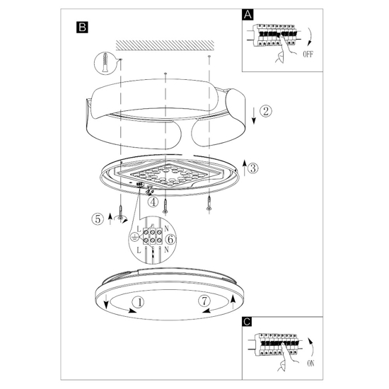 Valcasotto eglo plafoniera moderna effetto legno led 24w 3000k rotonda
