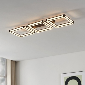 Eglo altaflor plafoniera quadrati nera led 3000k 36w design moderna