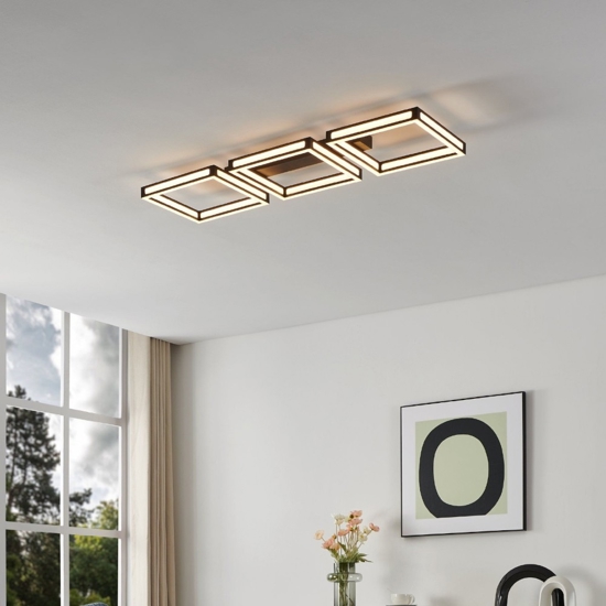 Eglo altaflor plafoniera led 3000k 36w design geometrico