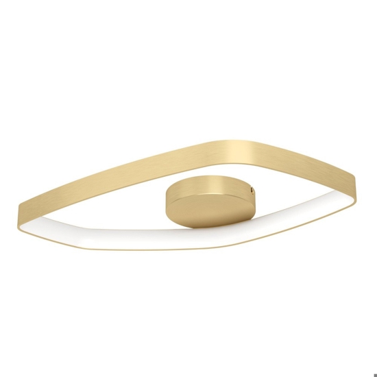 Plafoniera led 3000k design moderna fascia oro vallerosa eglo