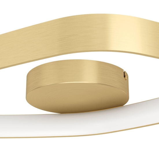 Plafoniera led 3000k design moderna fascia oro vallerosa eglo