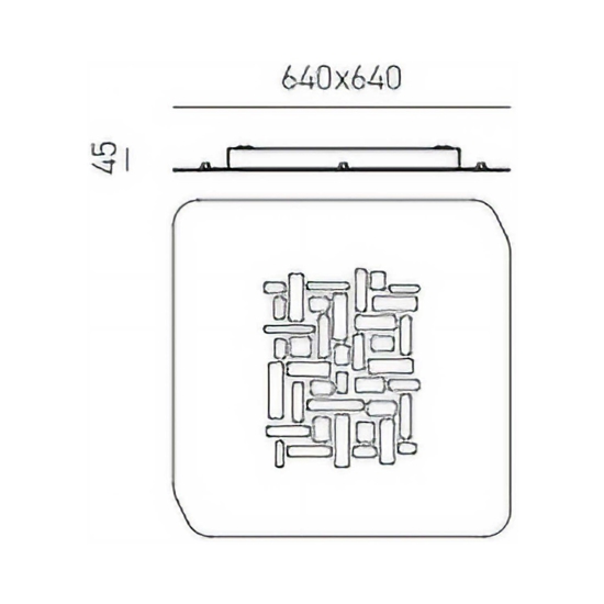 Gea luce plafoniera moderna pixel led 56w 3000k quadrata
