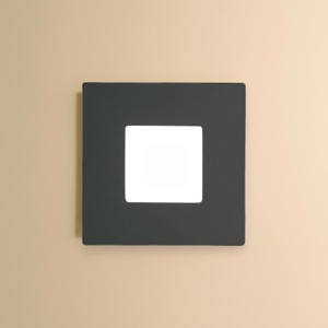 Gea luce bilde plafoniera moderna led 56w 3000k nera quadrata