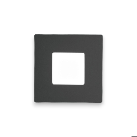 Gea luce bilde plafoniera moderna led 56w 3000k nera quadrata
