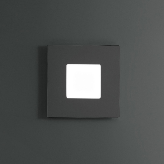 Gea luce bilde plafoniera moderna led 56w 3000k nera quadrata
