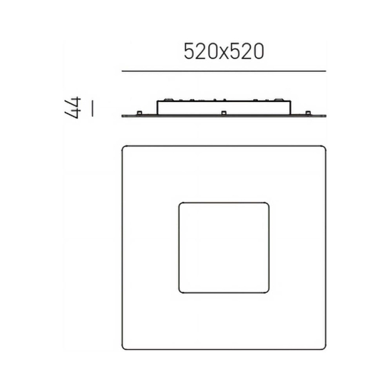 Gea luce bilde plafoniera moderna led 39w 3000k dimmerabile
