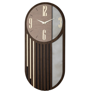 Orologio per parete 80x40 sofisticato legno resina design moderno