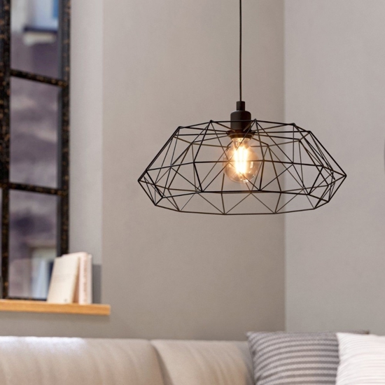 Lampadario per cucina nero eglo carlton