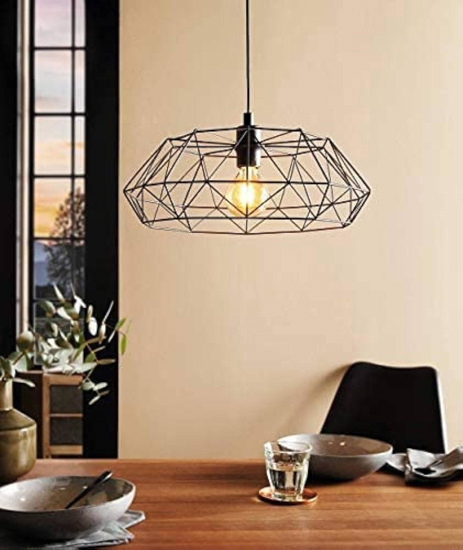 Lampadario per cucina nero eglo carlton