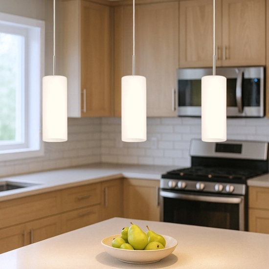 Eglo troy 3 lampadario per cucina moderna cilindri