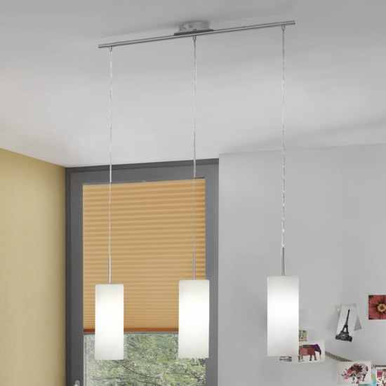 Eglo troy 3 lampadario per cucina moderna cilindri