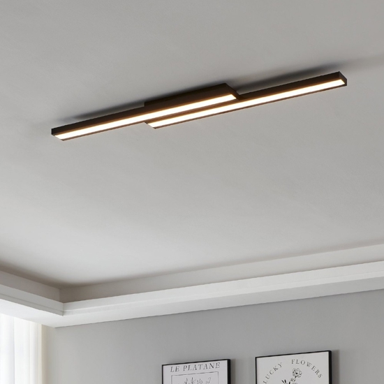 Plafoniera nera led 21w rgb dimmerabile app bluetooth saliteras eglo