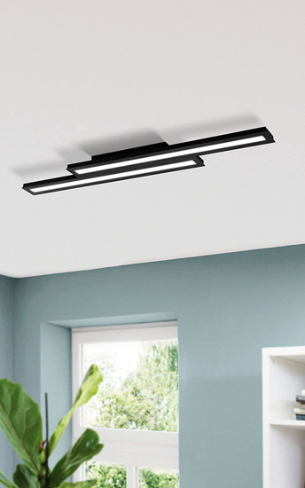 Plafoniera nera led 21w rgb dimmerabile app bluetooth saliteras eglo